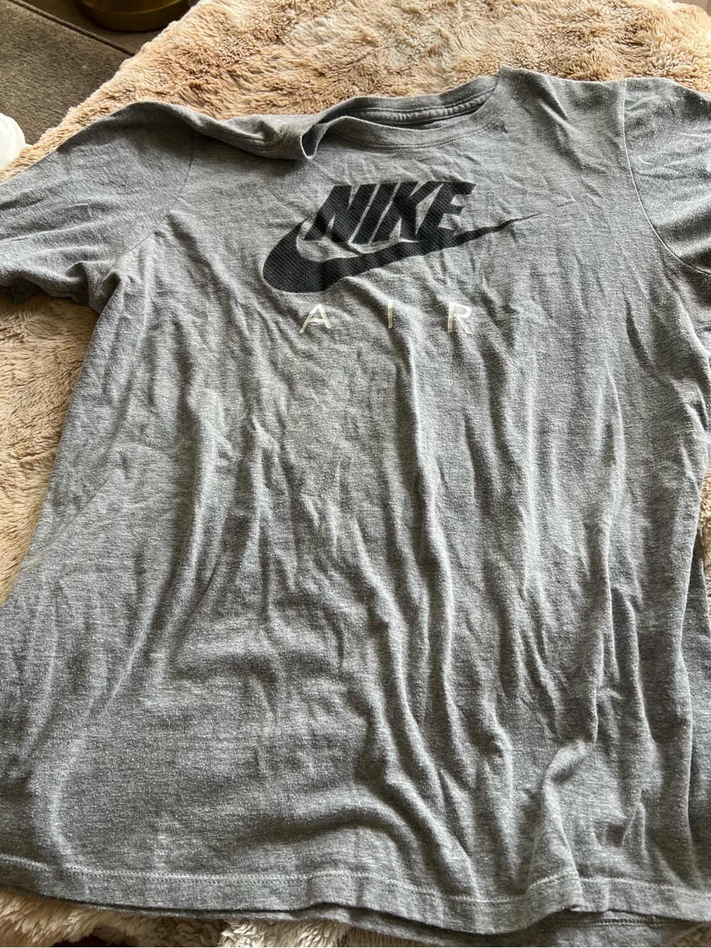 Nike Gray Short Sleeve Air Logo Tee
